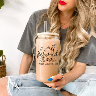 Well Behaved Woman Glass Tumbler
